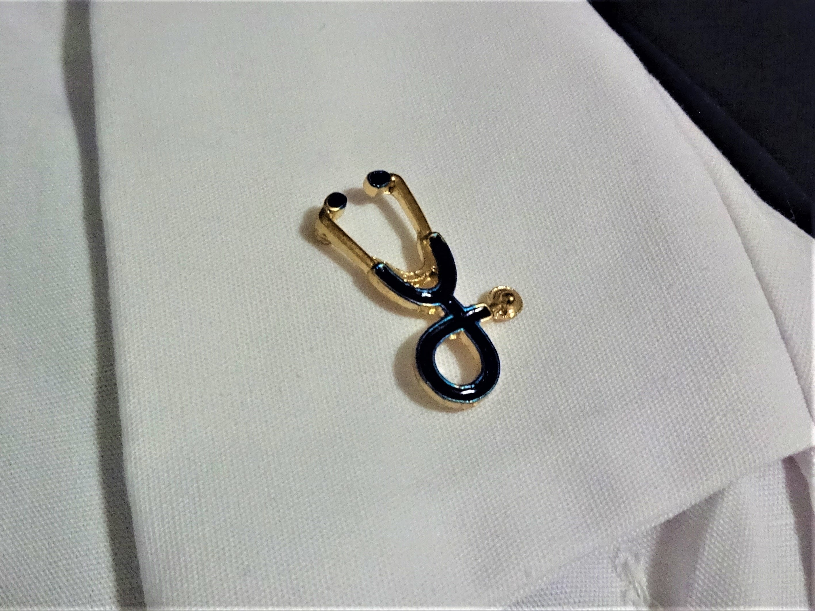 Gold Plated Blue Stethoscope Lapel Pin Gold Plated Blue Stethoscope Brooch Medical Gift DR Graduation Etsy