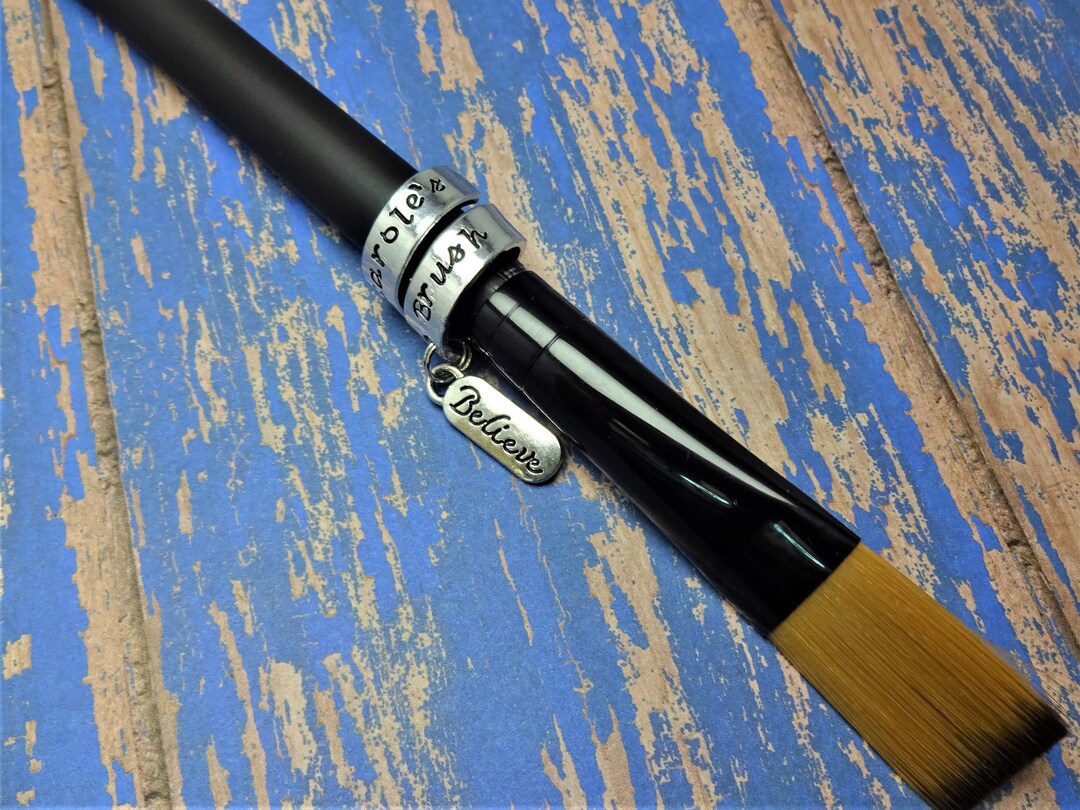 Artists Paint Brush Name Tag, Artists Paint Brush Charm, Hand Made