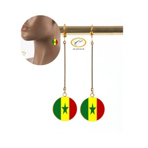 SHATCHI Grand drapeau du Sénégal en polyester avec œillets en