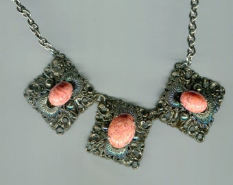 Medieval Renaissance Necklace Silver + Jasper Optics Size 44