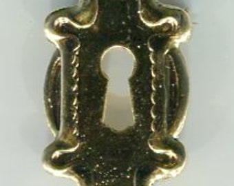 Medieval Renaissance brooch golden keyhole 42 x 23 mm