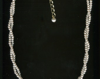 collier de perles médiévales renaissance à 2 rangées fait à la main taille 44