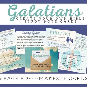 Galatians Note Card Set-FULL COLOR- Digital/printable- Makes 16 Cards!