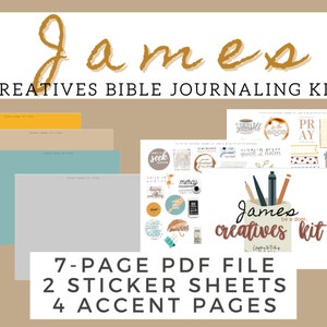 James Bible Journaling Creatives Kit-FULL COLOR-Digital/printable