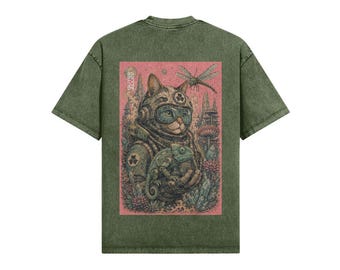 Chameleon Exploerer Cat Tee - Jungle Green