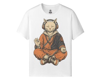 Shaolin Monk Meditating Cat Oversized Print