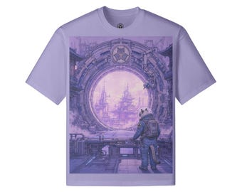 Lilac Cat Astronaut at Portal w Logo on Back - Exclusive!