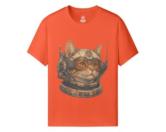 Orange Cat Astronaut Goggles w Logo on Back