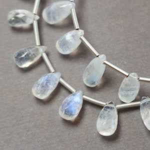 Rainbow Moonstone Briolettes 10-7 mm Teardrop Briolette Gemstone Beads AAA Teardrops Gemstone Beads