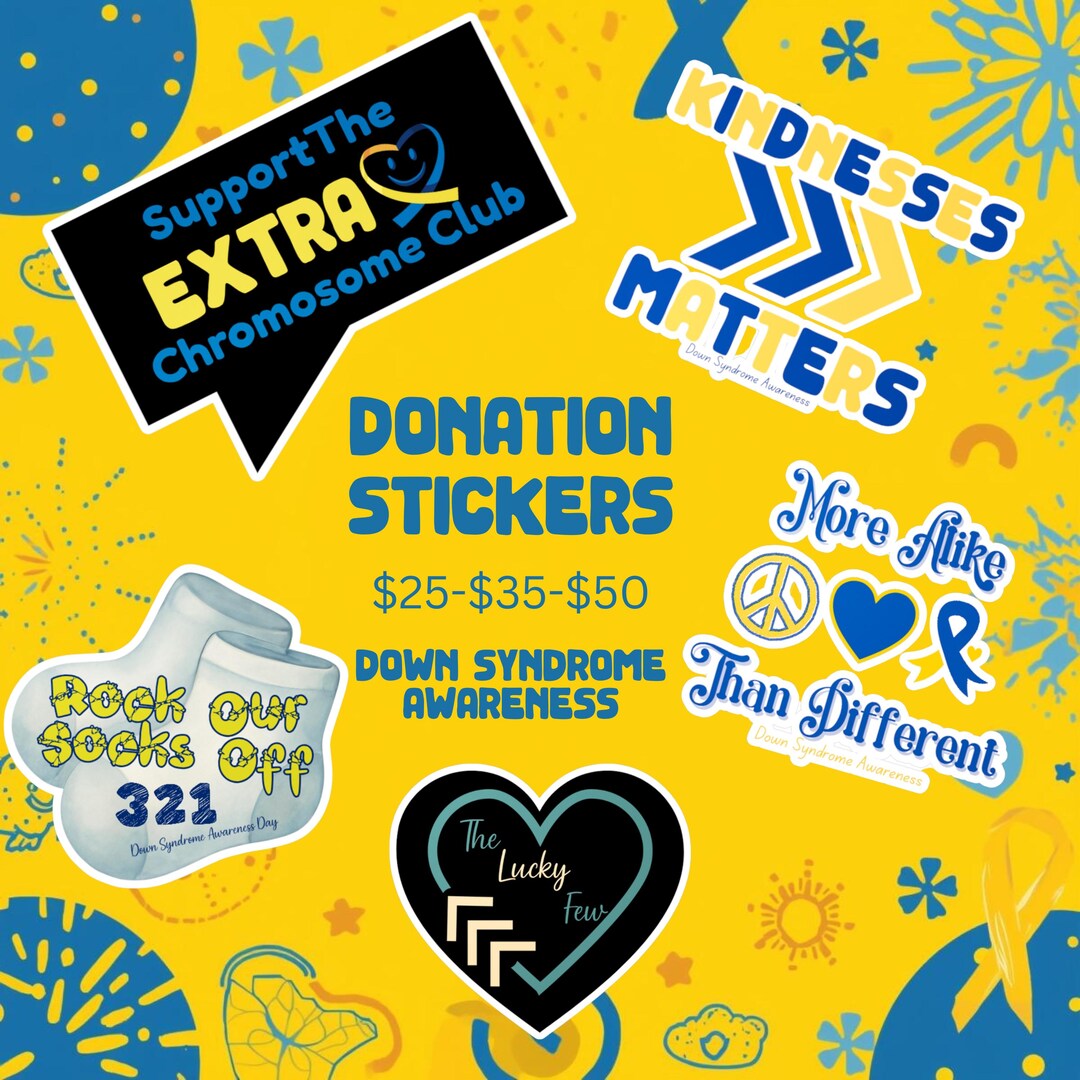 Down Syndrome Awareness Sticker | March 21 World Down Syndrome Day ...