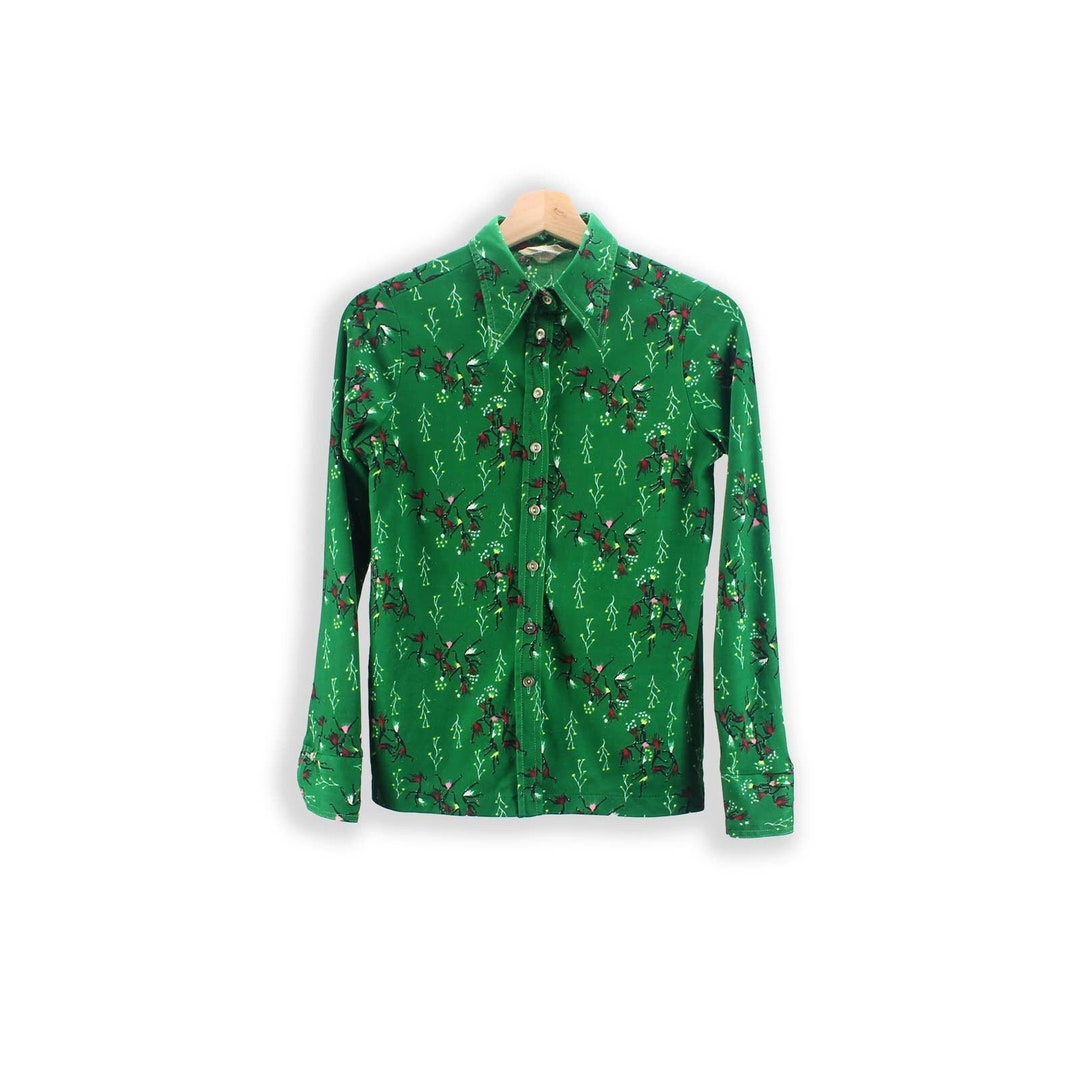 Chemise A nouer Verte Grande Taille Piment Rouge |PASSION BOHEME