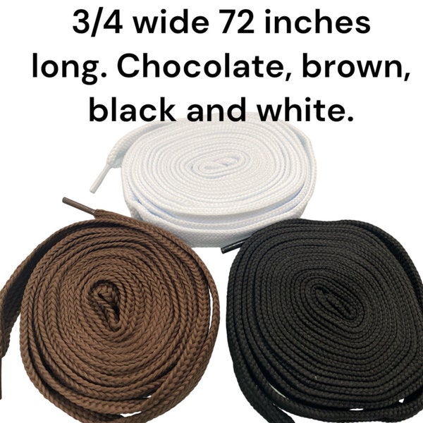 Strings Shoe Laces 3/4 Wide 72 inch Long