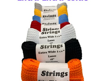 Extra Wide 1.5" Shoe Laces - Custom Made, Limited Edition