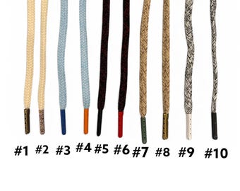 Replacement Shoelaces Cotton 45" New Look With Metal Tips