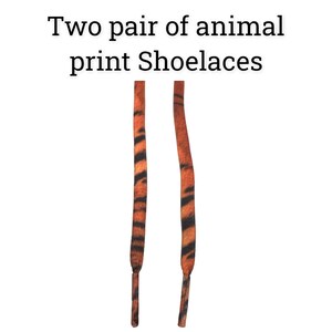 Strings Shoelace 2 Pair  45 inch long. Animal Print  Fast Ship from U.S.A