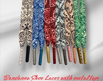 Stylish Strings: Bandanna Shoe Laces 45" Long
