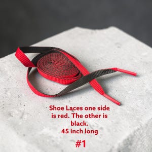 Strings Two Color Shoelaces One Side Red the Other Black