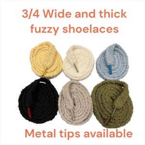 Fuzzy Shoelaces 1&quot; Wide Why Wait for overseas Shipment? When you can get it fast from U.S.