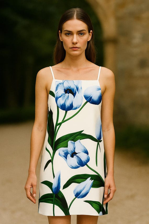 Floral Straight Line Dress With Blue Tulips, Elegant Tulip Print Dress, Sleeveless Summer Dress, Women's Casual Floral Dress, Handmade Dress - Etsy Floral Straight Line Dress With Blue Tulips, Elegant Tulip Print Dress, Sleeveless Summer Dress, Women's Casual Floral Dress, Handmade Dress - Etsy