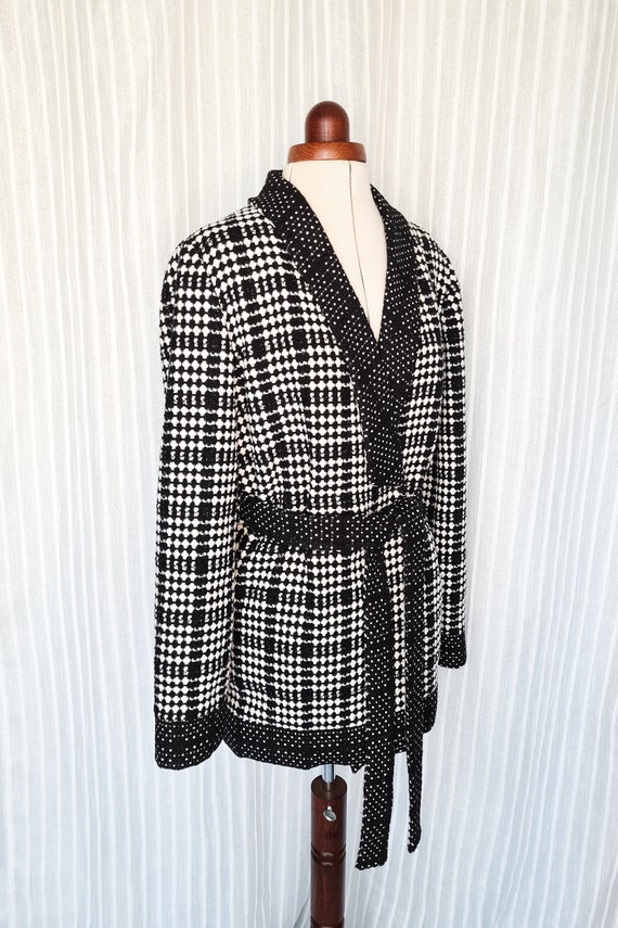 Checked wrap hotsell coat