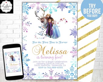 Frozen 2 Invitation Etsy