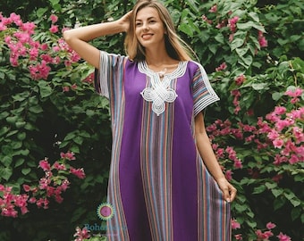 Caftan marocain, Caftan africain, Abaya arabe, Robe de Dubaï, Robe d'été, Djellaba