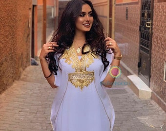 Caftan marocain, caftan africain, abaya arabe, robe de dubaï, robe d'été, djellaba