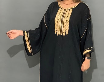 Morrocan Caftan Kaftan With Embroidery and Belt Chic and Elegant for All Occasions Wedding Eid Birthdays Baptism.gift for Her Etsy