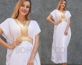Moroccan Kaftan, African Kaftan, Arabian Abaya, Dubai Dress, Summer dress, Djellaba ,One Size