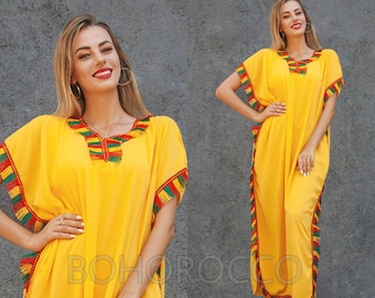 Moroccan Kaftan, African Kaftan, Arabian Abaya, Dubai Dress, Summer dress, Djellaba