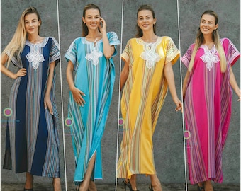 Caftan marocain, Caftan africain, Abaya arabe, Robe de Dubaï, Robe d'été, Djellaba