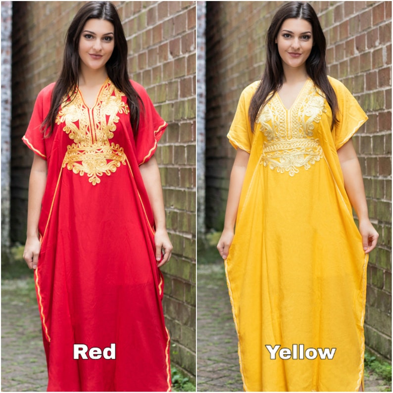 Moroccan Kaftan, African Kaftan, Arabic Abaya , Dubai dress, Summer Dress, Djellaba image 3