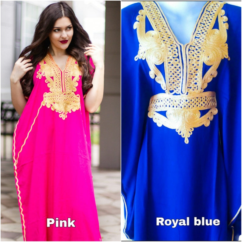 Moroccan Kaftan, African Kaftan, Arabic Abaya , Dubai dress, Summer Dress, Djellaba image 4
