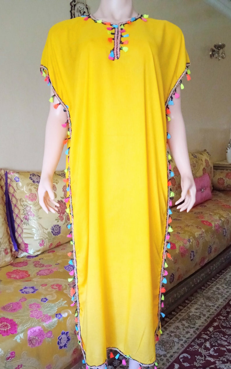 African Kaftan One Size Djellaba Moroccan Kaftan autumn dress Arabian Abaya Dubai Dress
