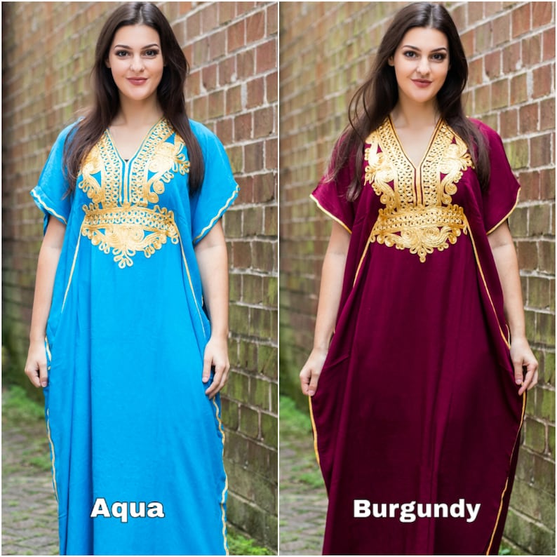 Moroccan Kaftan, African Kaftan, Arabic Abaya , Dubai dress, Summer Dress, Djellaba image 2