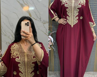 Moroccan Kaftan, African Kaftan, Arabic Abaya , Dubai dress, Kaftan Luxury, Djellaba, Jebba, Gandoura