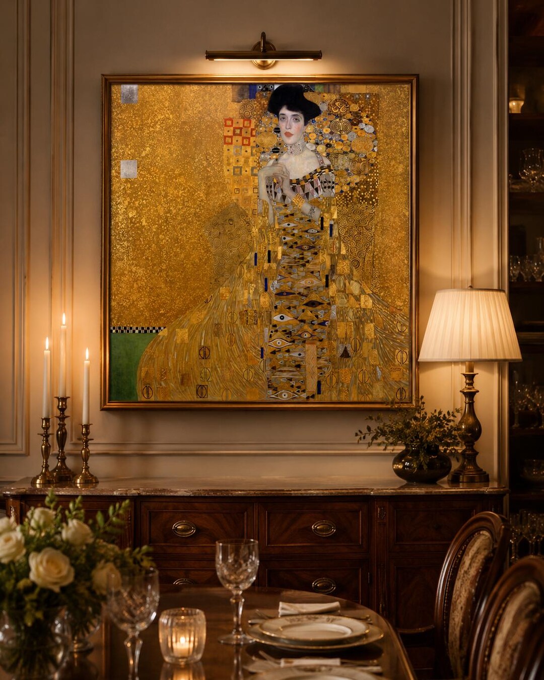 Gustav Klimt Adele Bloch-bauer Print, Gold Art Nouveau Woman Portrait ...