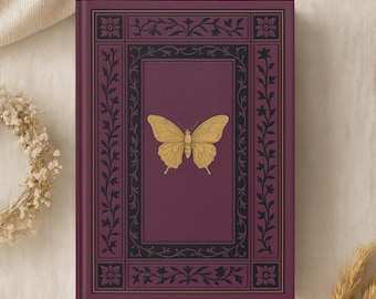 Vintage Butterfly Journal Gift for Writers & Journal Lovers, Victorian-Inspired Hardcover Notebook