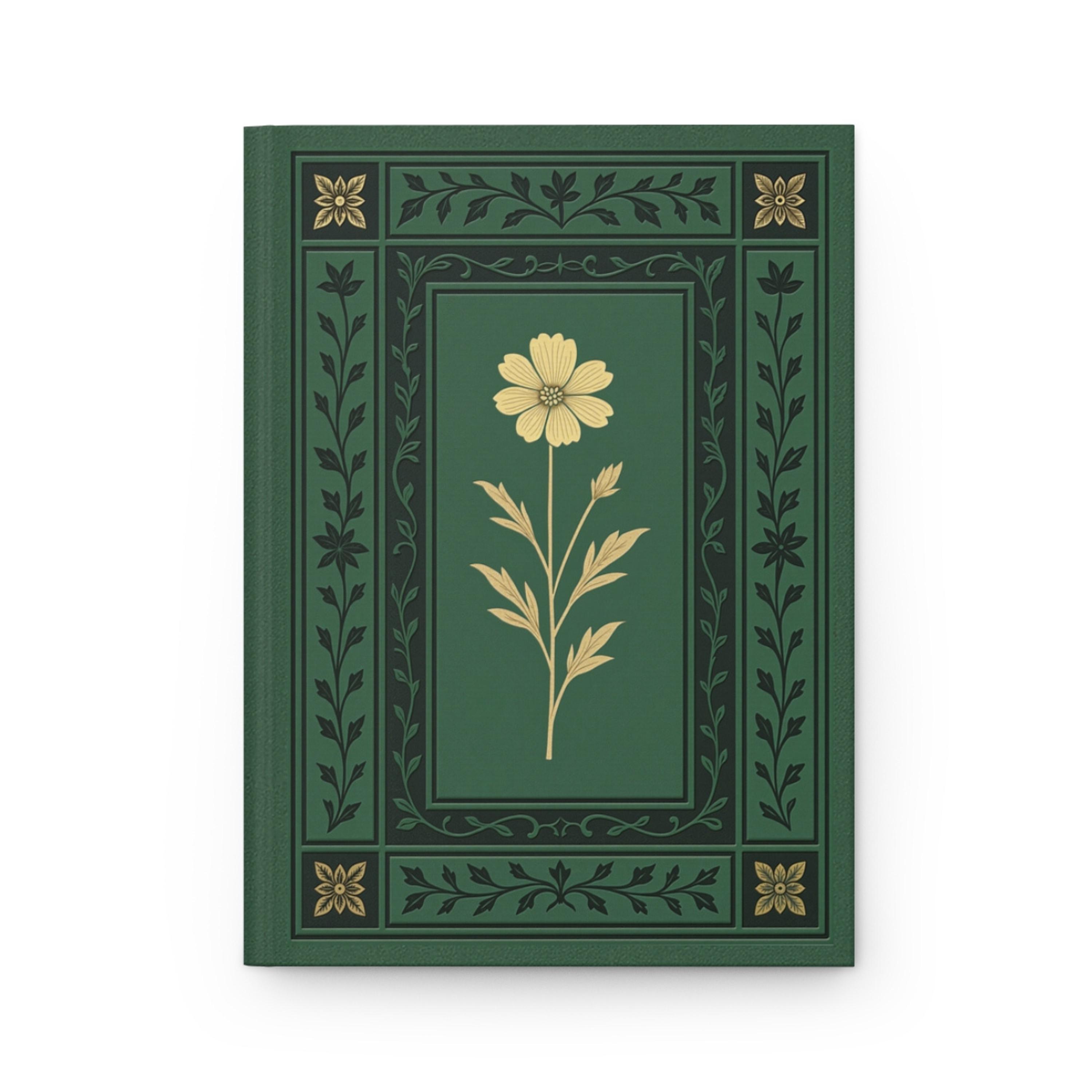 Vintage Cosmos Flower Notebook, Victorian Botanical Hardcover Lined ...