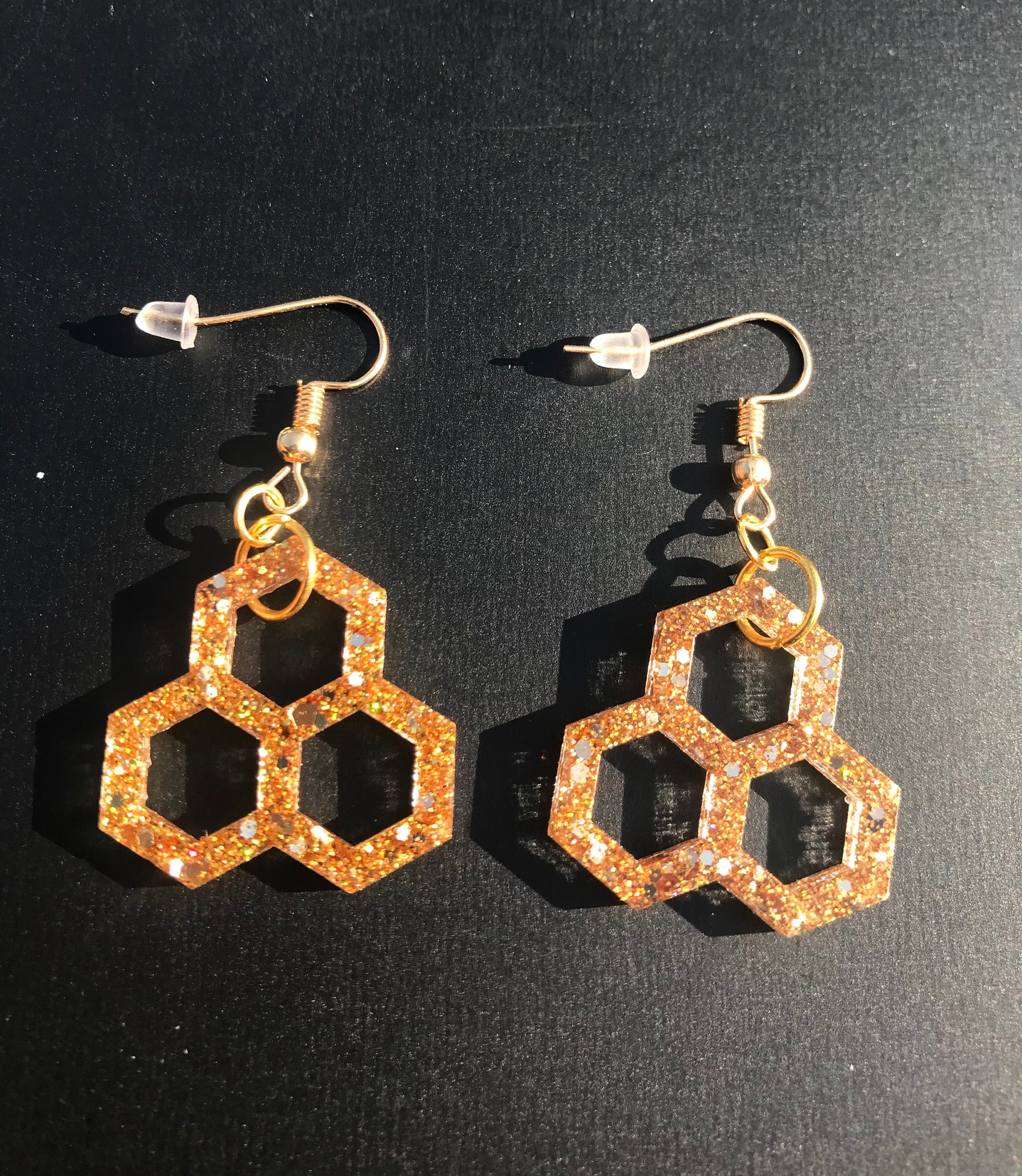 Golden Earrings Etsy