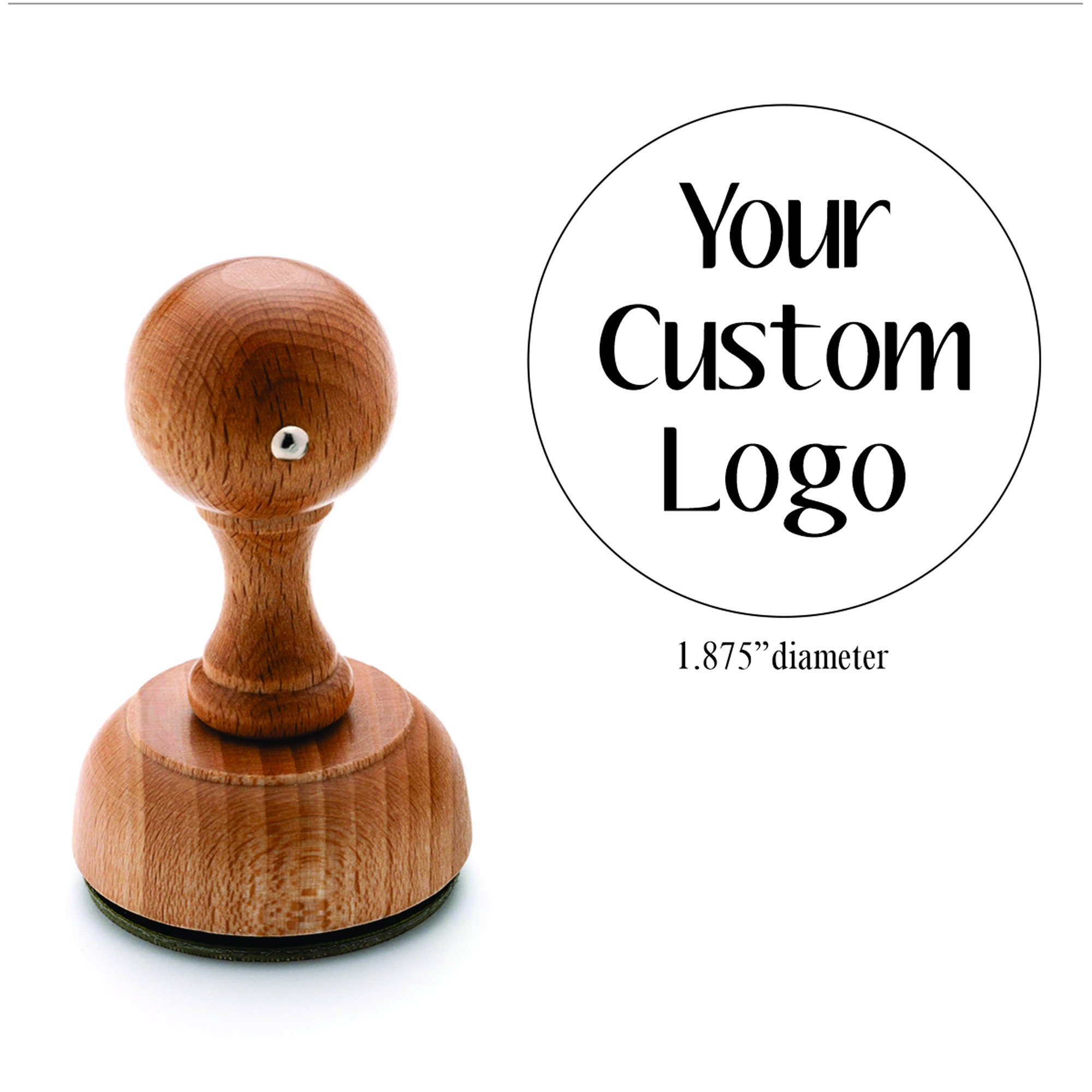 Custom Round Logo Stamp Large Etsy
