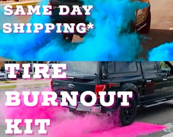 1LB et 3LB Premium Burnout Gender Reveal Simple Black Tire Pack en rose bleu orange vert jaune blanc pour les burnouts de voiture, camion ou moto