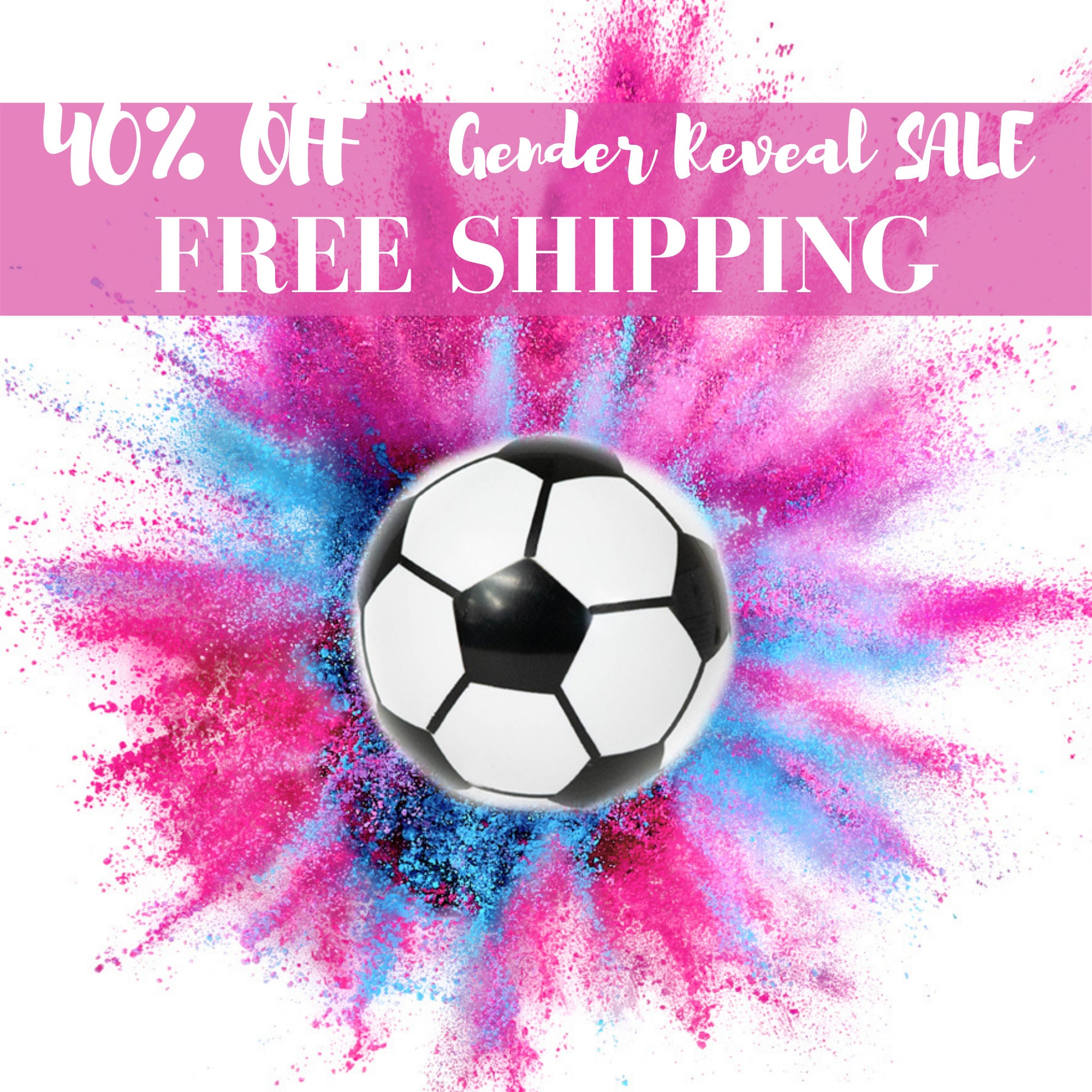 Soccer Ball Gender Reveal Soccer KIT Gender Reveal Sport Etsy