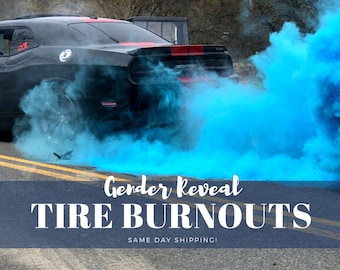 1LB and 3lb Premium Burnout Gender Reveal Simple Black Tire Pack in Pink Blue Orange Green Yellow White for Car Truck or Motorcycle Burnouts