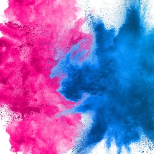 Gender Reveal Farbpulver - Ungiftige rosa und blaue Maisstärke für Partys, Babypartys und Holi-Festivals