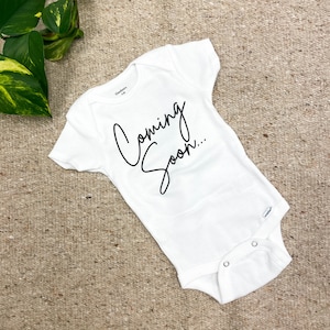 Fast Shipping - Coming Soon Baby Onesie® - Pregnancy Announcement Onsie - Baby Reveal shirt