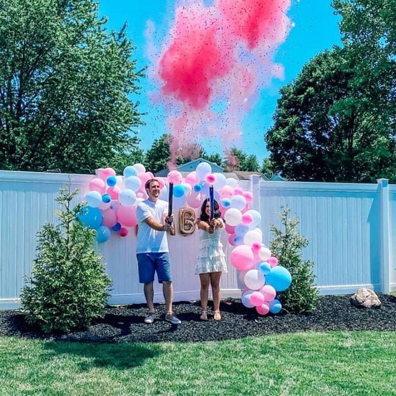 Powder Confetti Smoke Cannon for Gender Reveal Boy or Girl Etsy
