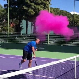 TENNIS BALL Gender Reveal Ideas Tennis Reveal Pregnancy Announcement Powder Tennis Ball image 6