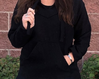 Small Unisex Vintage Baja Surf Hoodie Mexican Poncho