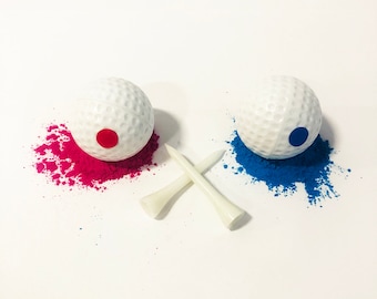 Gender Reveal Golf Balls – Non-Toxic Holi Powder in Pink & Blue, Perfect for Baby Showers and Gender Celebrations
